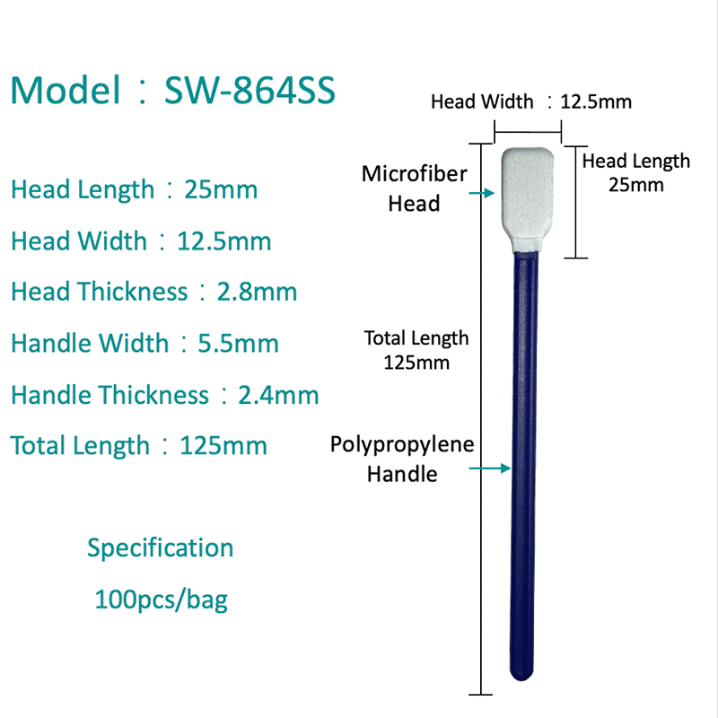 SW-864SS Swab cu poliester cu vârf multifuncțional