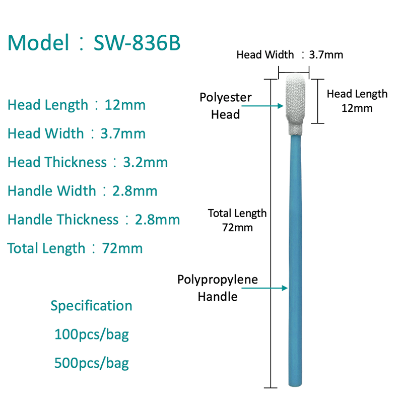 SW-836B Precision Laser Polyester Swab
