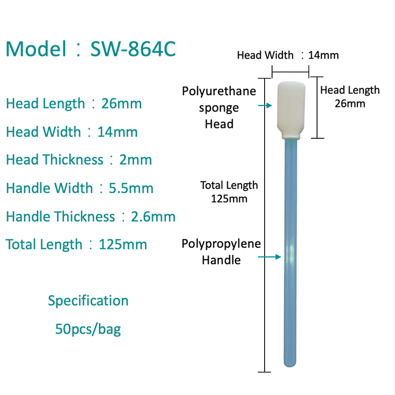 SW-864C General Drept Dreptunghiular Sponge Sponge Swab