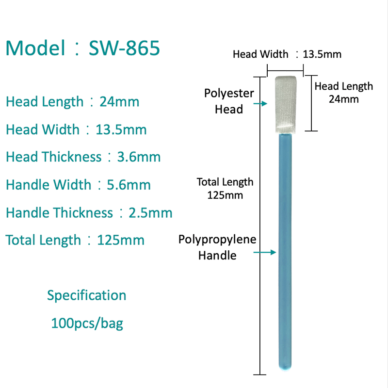 SW-865 Swab de poliester steril cu cap mic